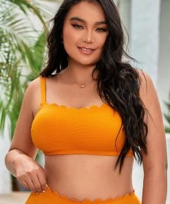 CUPSHE Mayra Scalloped Back Hook Plus Size Bikini Top Swimwear BOGO 40% OFF