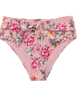 CUPSHE Rosy Outlook Sash High Waist Bikini Bottom Bikinis