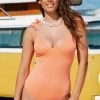 CUPSHE Claudia Shoulder Tie Criss Cross One Piece Swimsuit