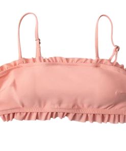 CUPSHE Peach Pearl Ruffle Bandeau Bikini Top Swimwear UP TO 70% OFF