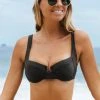 CUPSHE Bikinis Destinee Black Sweetheart Back Hook Bikini Top