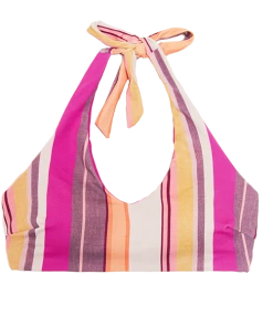 CUPSHE Nikita Striped Halter Bikini Top