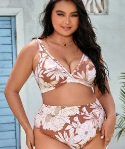 CUPSHE Kari Floral Plus Size Bikini Top