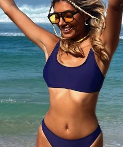CUPSHE Swimwear UP TO 70% OFF Summer Dreaming Scoop Neck Bralette And Ultra Cheeky Hipster Bikini Set