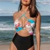 CUPSHE Brynn Cutout Floral One Piece Swimsuit One Pieces