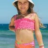 CUPSHE Girls' Floral Impressions Smocked Bandeau And Hipster Set Swimwear UP TO 70% OFF