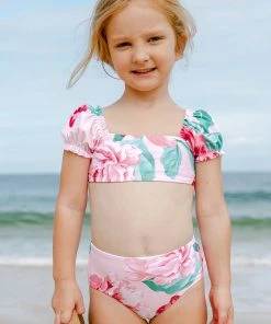 CUPSHE Wild Ronarce Puff Sleeve Girls Bikini Set