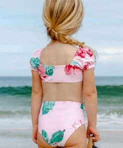 CUPSHE Wild Ronarce Puff Sleeve Girls Bikini Set