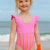 CUPSHE One Pieces Wild Ronarce Ruffles Girls One Piece Swimsuit