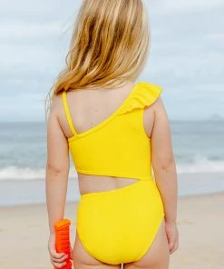 CUPSHE Palm Beach Cutout Ruffle One Piece Swimsuit One Pieces