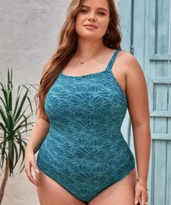 CUPSHE Flourishing Floral One Piece Tummy Control Plus Size Swimsuit