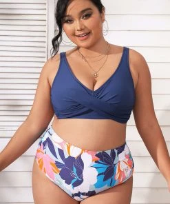 CUPSHE Santorini Solid Wrap Front Bralette Plus Size Bikini Top Swimwear BOGO 40% OFF