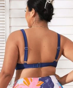 CUPSHE Santorini Solid Wrap Front Bralette Plus Size Bikini Top Swimwear BOGO 40% OFF