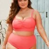 CUPSHE Swimwear BOGO 40% OFF Summer Of Love Square Neck Adjustable Wide Straps Plus Size Top