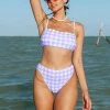 CUPSHE Swimwear UP TO 70% OFF Summertime Gingham Cheeky High Waist Bikini Bottom