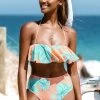 CUPSHE Blooming Flowers Classic High Waist Bikini Bottom