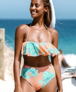 CUPSHE Blooming Flowers Classic High Waist Bikini Bottom