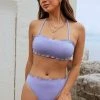 CUPSHE Amalfi Pique Scalloped Bandeau And Cheeky High Waist Set Swimwear BOGO 40% OFF