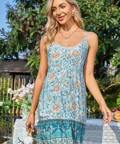 CUPSHE Alisha Floral Thin Straps A-Shape Dress Dresses