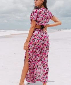 CUPSHE Cover Ups Floral Impressions Palazzo Pant Set