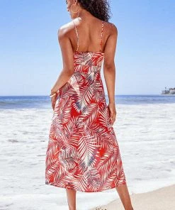 CUPSHE Reagan Tropical Knotted Dress Dresses