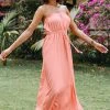 CUPSHE Tara Halter Frill Backless Maxi Dress