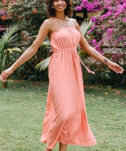 CUPSHE Tara Halter Frill Backless Maxi Dress