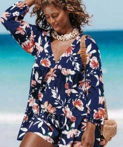 CUPSHE Laisha Floral Plunge Neck Dress