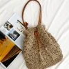CUPSHE Accs & Clothing Agnes Paper String Brown Braided Medium Shoulder Bag