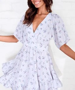 CUPSHE Chrystal Short Length Ruffle Half Sleeves A-shape Dress Dresses