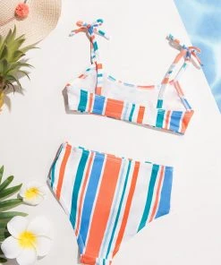 CUPSHE Palm Beach Night Over The Shoulder Bralette Girls Bikini Set New In Bikinis ✨