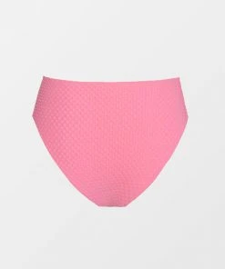 CUPSHE Palm Beach High Waist Pink Plus Size Bikini Bottom