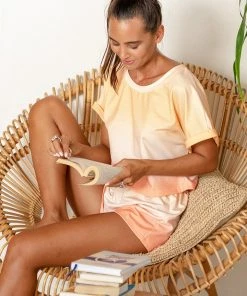 CUPSHE Citrus Groove Ombre Print Sweatshirt