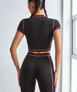 CUPSHE Accs & Clothing Honeymoon Contrast Binding Crop Top And Shorts Set