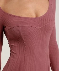 CUPSHE Eloise Rib Long Sleeve Bodysuit All Clothing