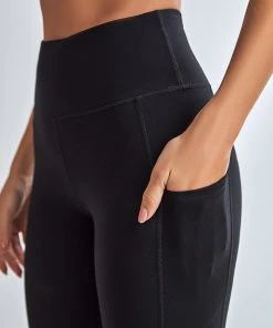 CUPSHE Skyline Black Leggings Accs & Clothing