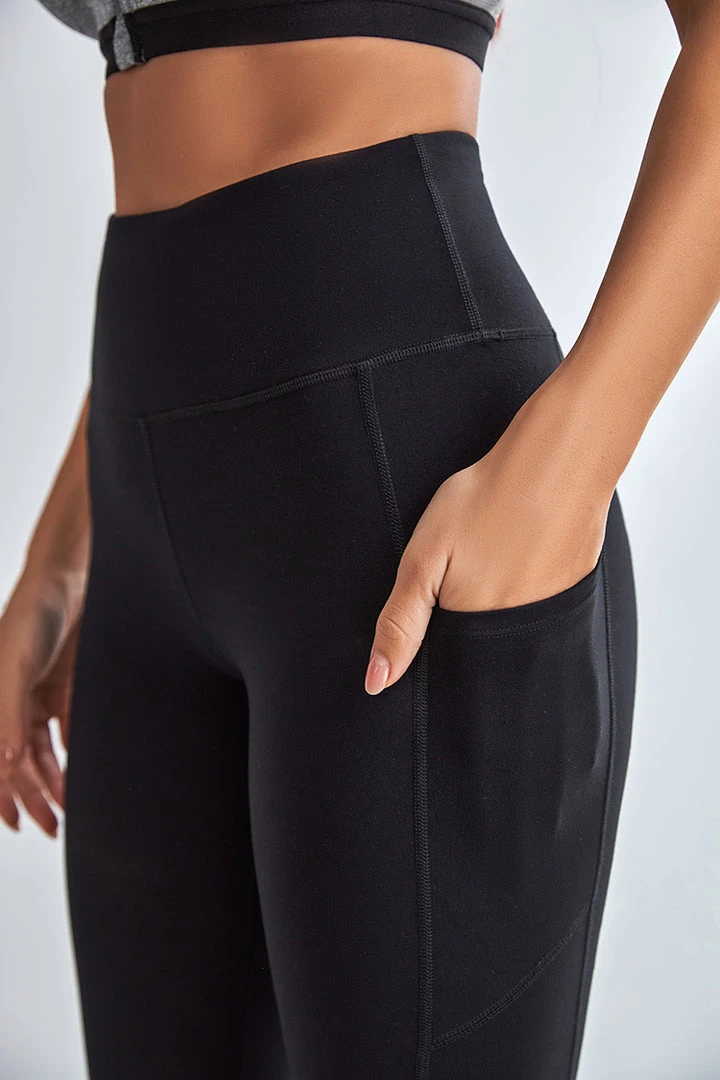 CUPSHE Skyline Black Leggings Accs & Clothing