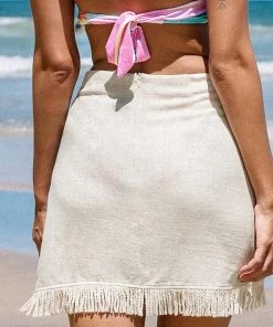 CUPSHE Maliah Sarong Tassel Split Wrap Dress Cover Ups