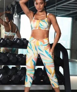 CUPSHE Amantea Abstract Print Leggings