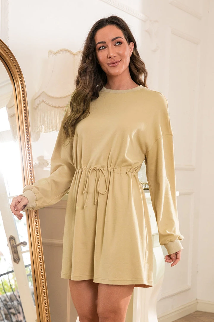 CUPSHE Dresses Aiyana Drop Shoulder Elastic Waist Dress