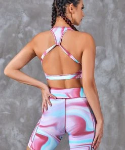 CUPSHE Accs & Clothing Amor Abstract Print Elastic Waisted Bike Shorts