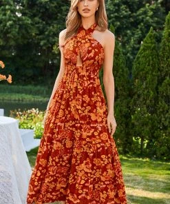 CUPSHE Allegra Backless Tie Elastic Waist A-Shape Dress Dresses