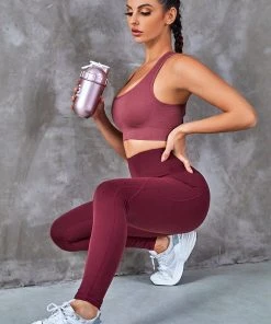 CUPSHE Finn Red Slim Fit Leggings