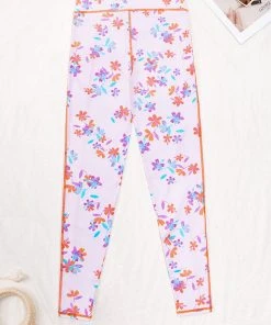 CUPSHE Whimsy Floral Elastic Waist Leggings Accs & Clothing
