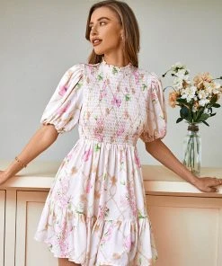 CUPSHE Kennedi Short Smocking A-Shape Dress Dresses