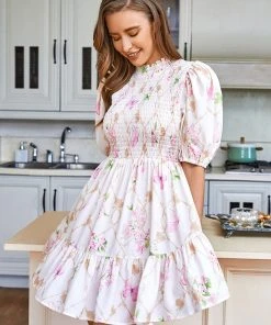 CUPSHE Kennedi Short Smocking A-Shape Dress Dresses