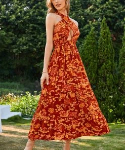 CUPSHE Allegra Backless Tie Elastic Waist A-Shape Dress Dresses