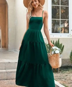 CUPSHE Dresses Coral Bay Lace Up Thin Straps A-Shape Dress