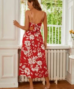 CUPSHE Layla Floral Button Front Slip Dress Dresses