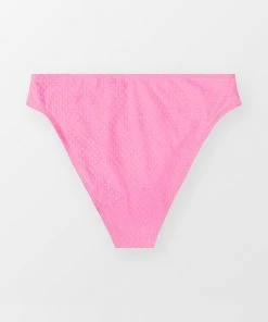 CUPSHE Bikinis Palm Beach High Leg High Waist Pink Bikini Bottom